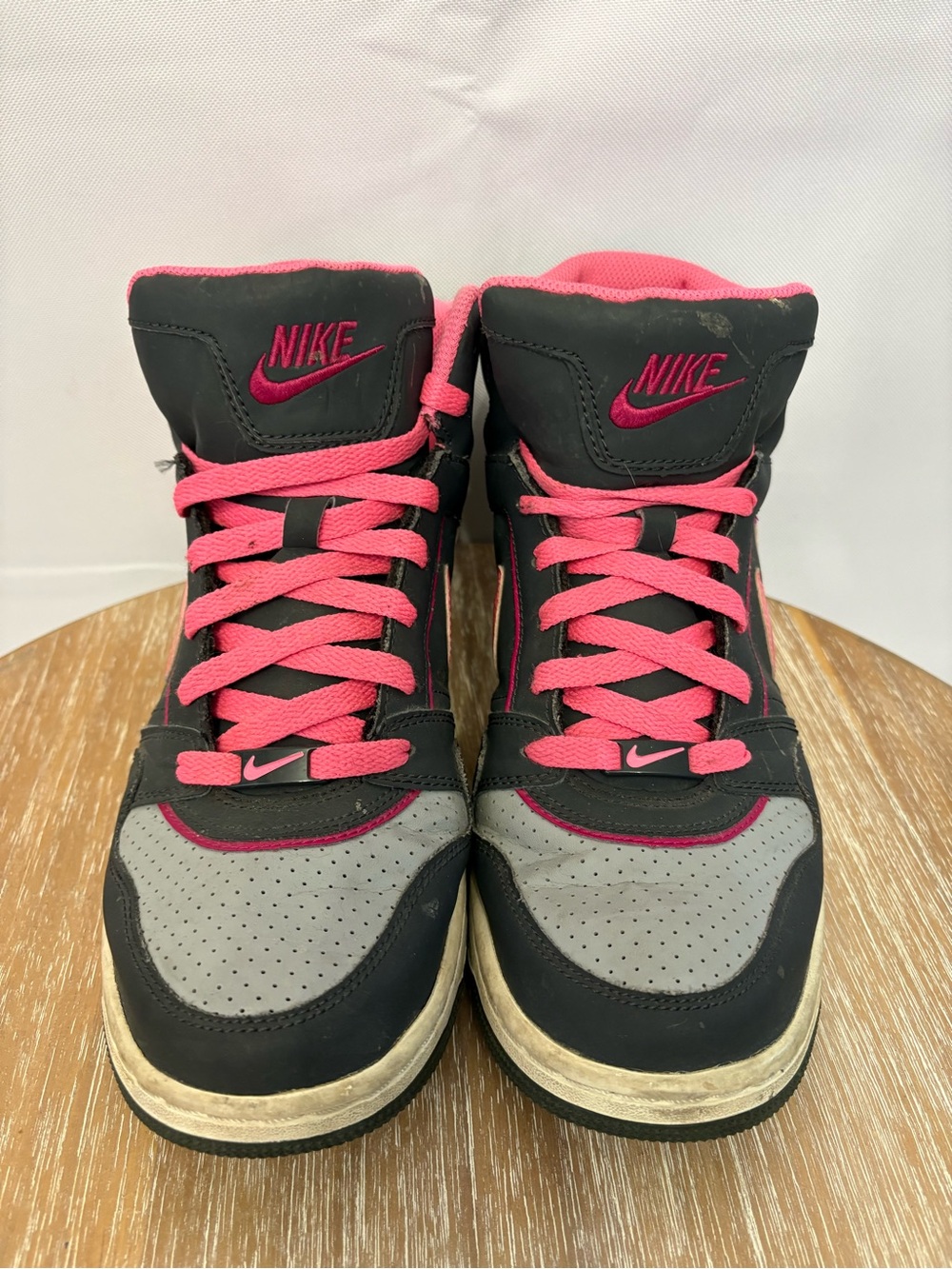 Nike Women’s High-Top Sneakers in Black, Gray and Pink